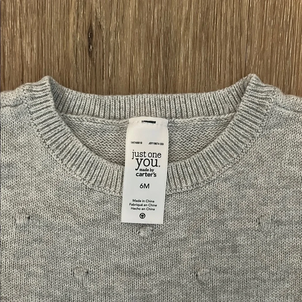 Carter's Gray Long Sleeve Sundress